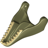 Animal Body Part, Dinosaur, Tyrannosaurus Rex Lower Jaw with Tan Teeth Print (98057pr0001)