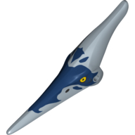 Animal Body Part, Dinosaur, Pteranodon Head with Eyes and Dark Blue Stripes Print (98086pr0006)