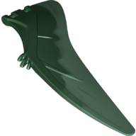 Animal Body Part, Dinosaur, Pteranodon Wing, Left with Marbled Sand Green Edge Pattern (98088pat0005)