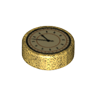 Tile Round 1 x 1 with Clock/Watch print (98138pr0256)