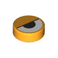 Tile Round 1 x 1 with Half-Closed Eye print (98138pr0370)