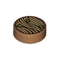 Tile Round 1 x 1 with Noodles print (98138pr0375)