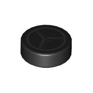 Tile Round 1 x 1 with Mercedes Logo print (98138pr0408)