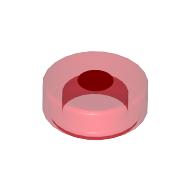 Tile Round 1 x 1 with Red Dot print (98138pr0422)