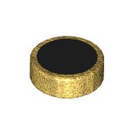 Tile Round 1 x 1 with Large Black Dot print (98138pr0426)