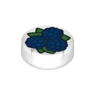Tile Round 1 x 1 with Blackberries print (98138pr0439)