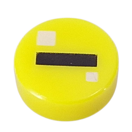 Tile Round 1 x 1 with Eye, Narrow Iris print (98138pr0442)
