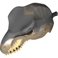 Animal Body Part, Dinosaur, Tyrannosaurus Rex Head with Pin with Tan Teeth, Sand Blue Markings print (98161pr0015)