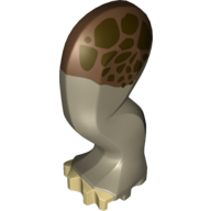 Animal Body Part, Dinosaur, Triceratops Leg, Left, Rear / Hind, with Pin, Tan Nails and Reddish Brown and Dark Brown Print (98172pr0001)