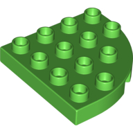 Duplo Plate Round Corner 4 x 4 (98218)