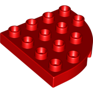 Duplo Plate Round Corner 4 x 4 (98218)