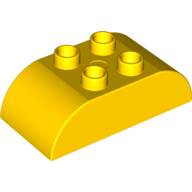 Duplo Brick 2 x 4 Curved Top (98223)