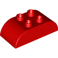 Duplo Brick 2 x 4 Curved Top (98223)