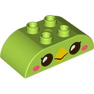 Duplo Brick 2 x 4 Curved Top, Bird Eyes Print (98223pr0048)