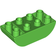 Duplo Brick 2 x 4 Curved Bottom (98224)