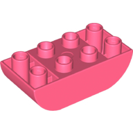 Duplo Brick 2 x 4 Curved Bottom (98224)