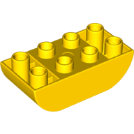 Duplo Brick 2 x 4 Curved Bottom (98224)