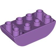 Duplo Brick 2 x 4 Curved Bottom (98224)