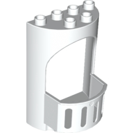 Duplo Building Wall 4 x 3 x 5 Curved Turret with Balcony - Castle (98236)