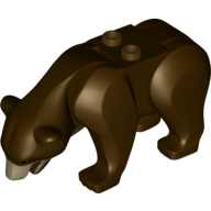 Animal, Bear with 2 Studs on Back and Dark Tan Muzzle Print (98496pr0001)