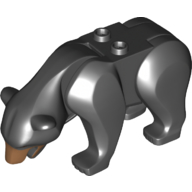 Animal, Bear with 2 Studs on Back and Medium Nougat Muzzle Print (98496pr0002)