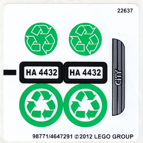 Sticker Sheet for Set 4432-1 (98771)