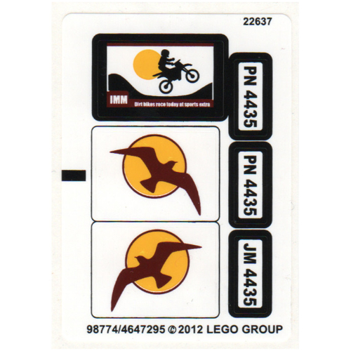 Sticker Sheet for Set 4435-1 (98774)