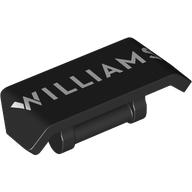 Spoiler 2 x 4 with Handle with White 'WLLIAMS' print (98834pr0001)