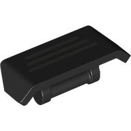 Spoiler 2 x 4 with Handle with Silver Stripes print (98834pr0007)