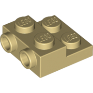 Plate Special 2 x 2 x 2/3 with Two Studs On Side and Two Raised (99206)