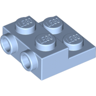 Plate Special 2 x 2 x 2/3 with Two Studs On Side and Two Raised (99206)