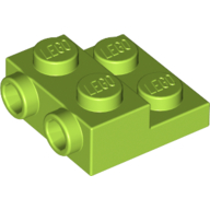 Plate Special 2 x 2 x 2/3 with Two Studs On Side and Two Raised (99206)