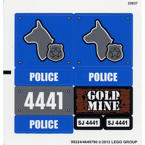 Sticker Sheet for Set 4441-1 (99224)