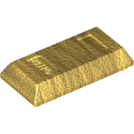 Tile Special 1 x 2 with Sloped Walls AKA Money / Gold Bar [Ingot] (99563)