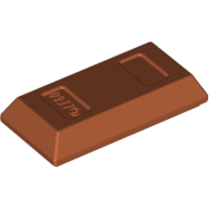 Tile Special 1 x 2 with Sloped Walls AKA Money / Gold Bar [Ingot] (99563)