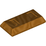 Tile Special 1 x 2 with Sloped Walls AKA Money / Gold Bar [Ingot] (99563)