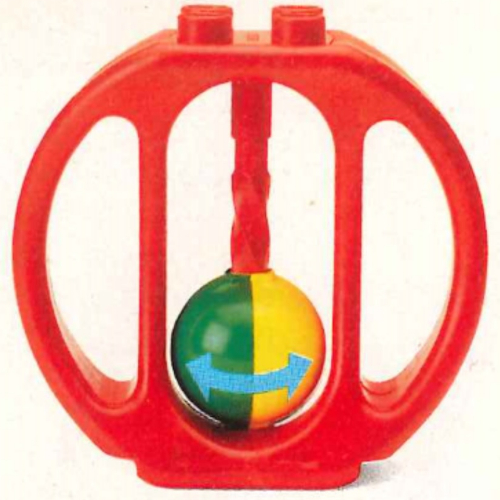 Duplo Rattle Oval with Yellow and Green Ball Wheel (dupupn0057c01)