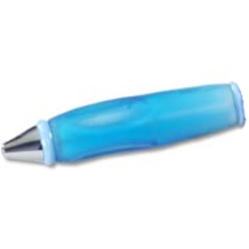 Pen Body, with Chrome Tip, Light Blue Ends (penupn0036c05)