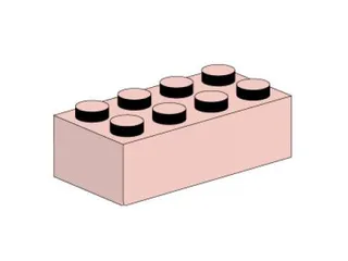 2 x 4 Sand Red Bricks by LEGO – product photo