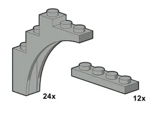 Light Gray Arches von LEGO – Produktfoto