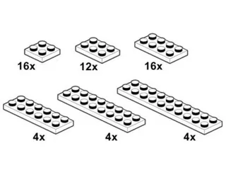 White Plates 2 x n de LEGO – photo du produit