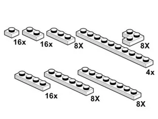 White Plates 1 x n von LEGO – Produktfoto