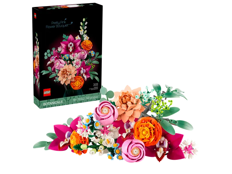 LEGO 10342 Pretty Pink Flower Bouquet detail image