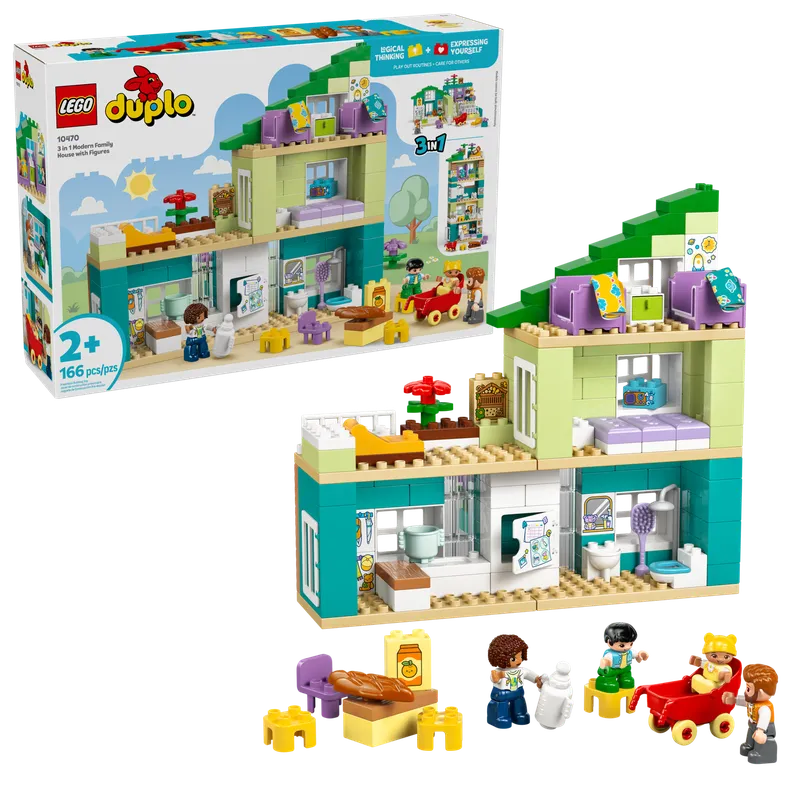 LEGO 10470 3 in 1 Modern Family House with Figures detail image