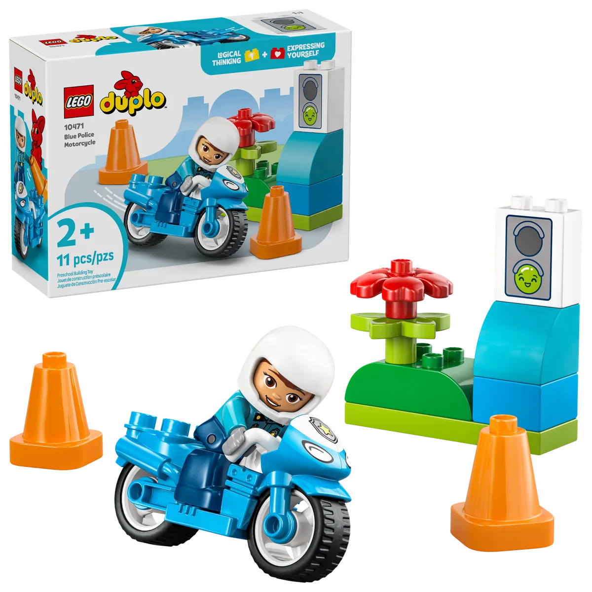 LEGO Blue Police Motorcycle (10471) - Bild 4