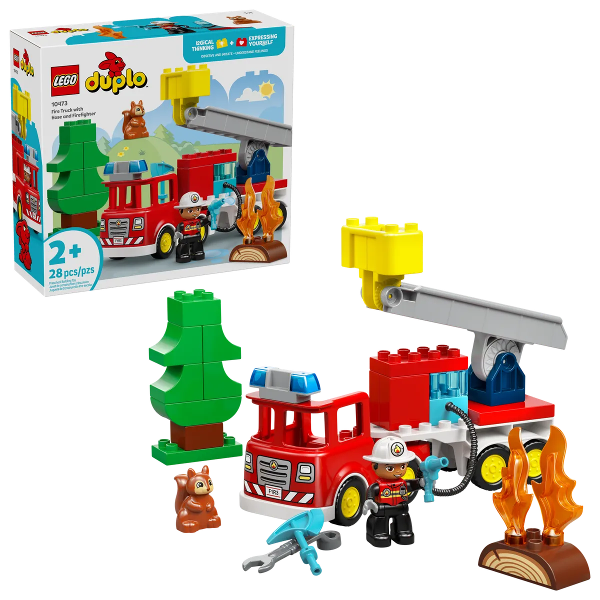LEGO Fire Truck with Hose and Firefighter (10473) - Bild 5