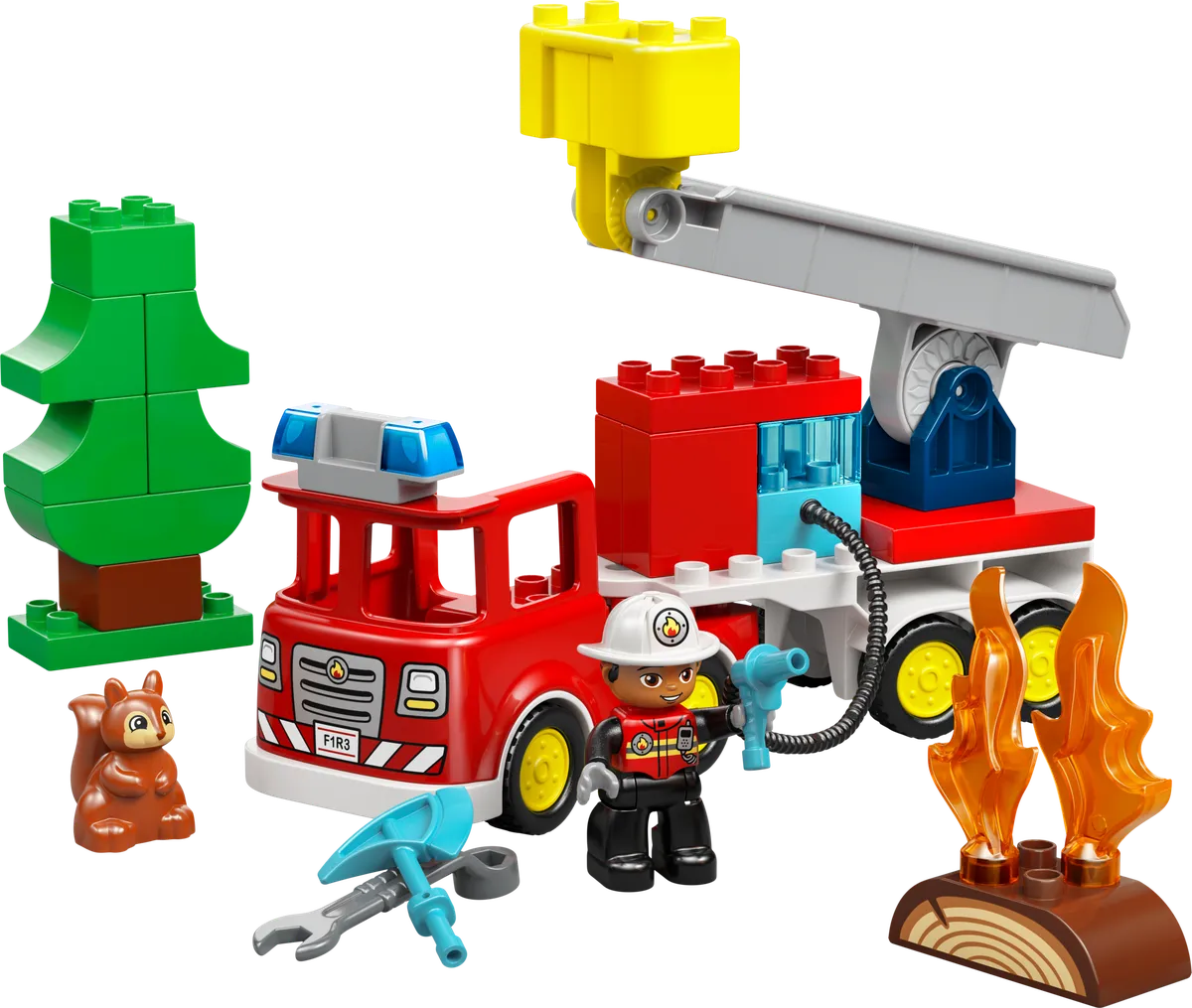 LEGO Fire Truck with Hose and Firefighter (10473)