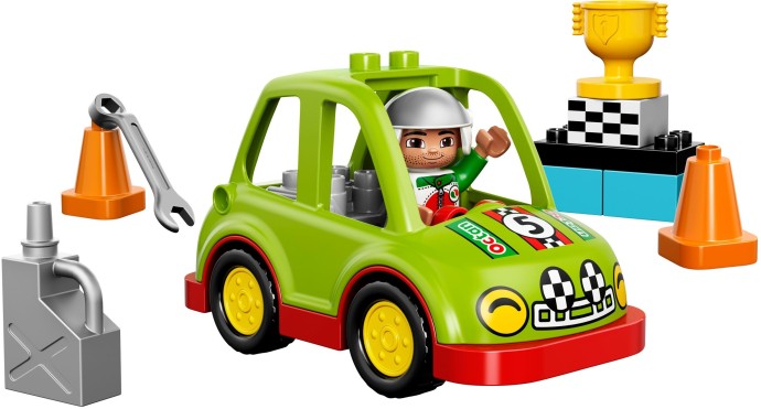 Race ervandoor en win de trofee in je LEGO® DUPLO® Rallyauto!