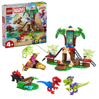 Spidey en Gobby's raptorstrijd bij de boomhut van LEGO – productfoto 2 van 11