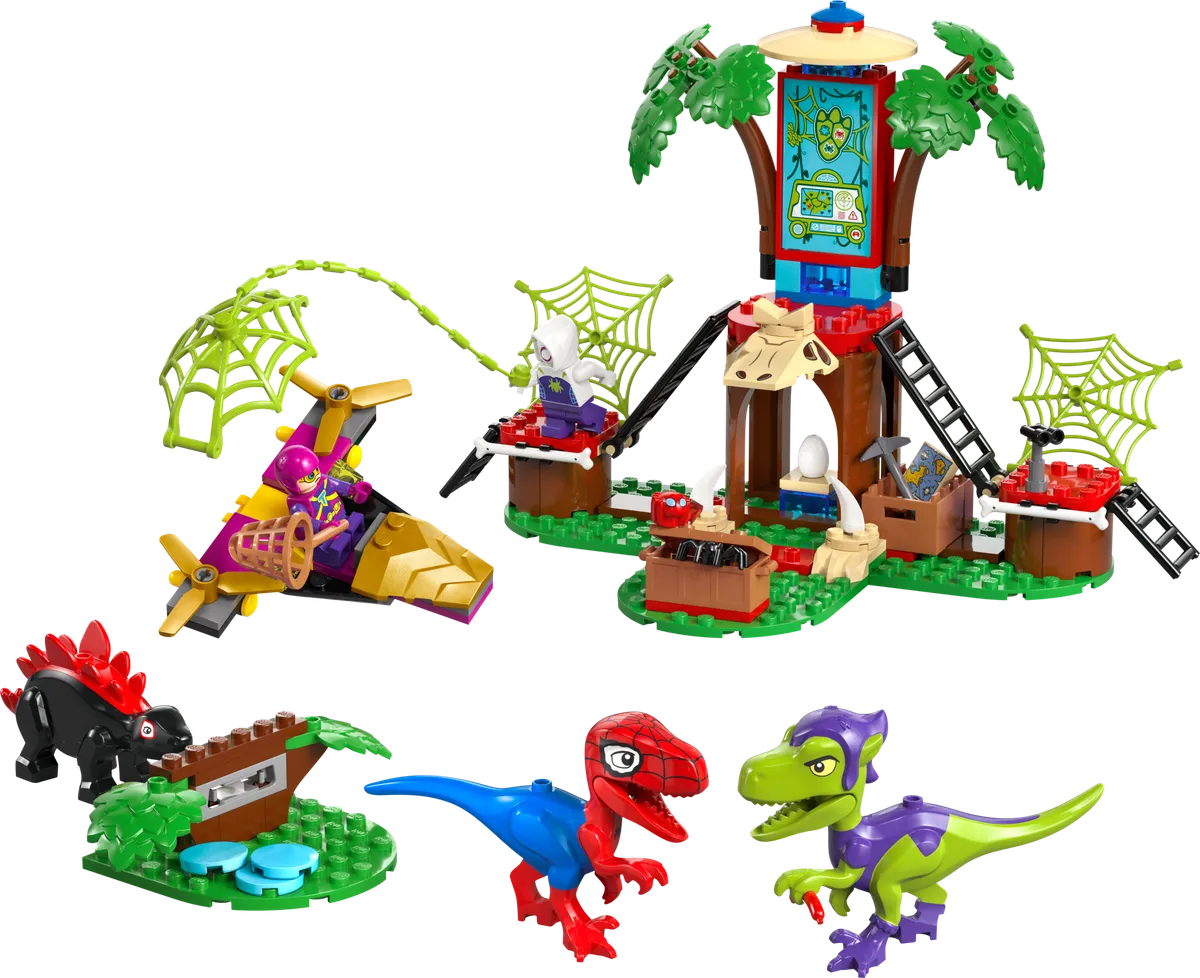 LEGO Spidey and Gobby's Raptor Battle at Tree House HQ (11200)
